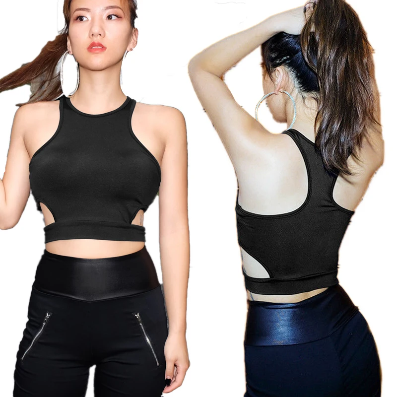 

Summer New Women Slotted back Vest Sport Seamless Racerback Bra Sexy Padded Stretch Workout Top Tank Camisole