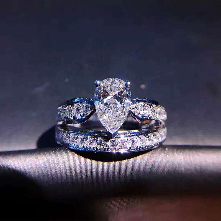 Изысканное свадебное кольцо с камнями CZ женские модели женское одиночное