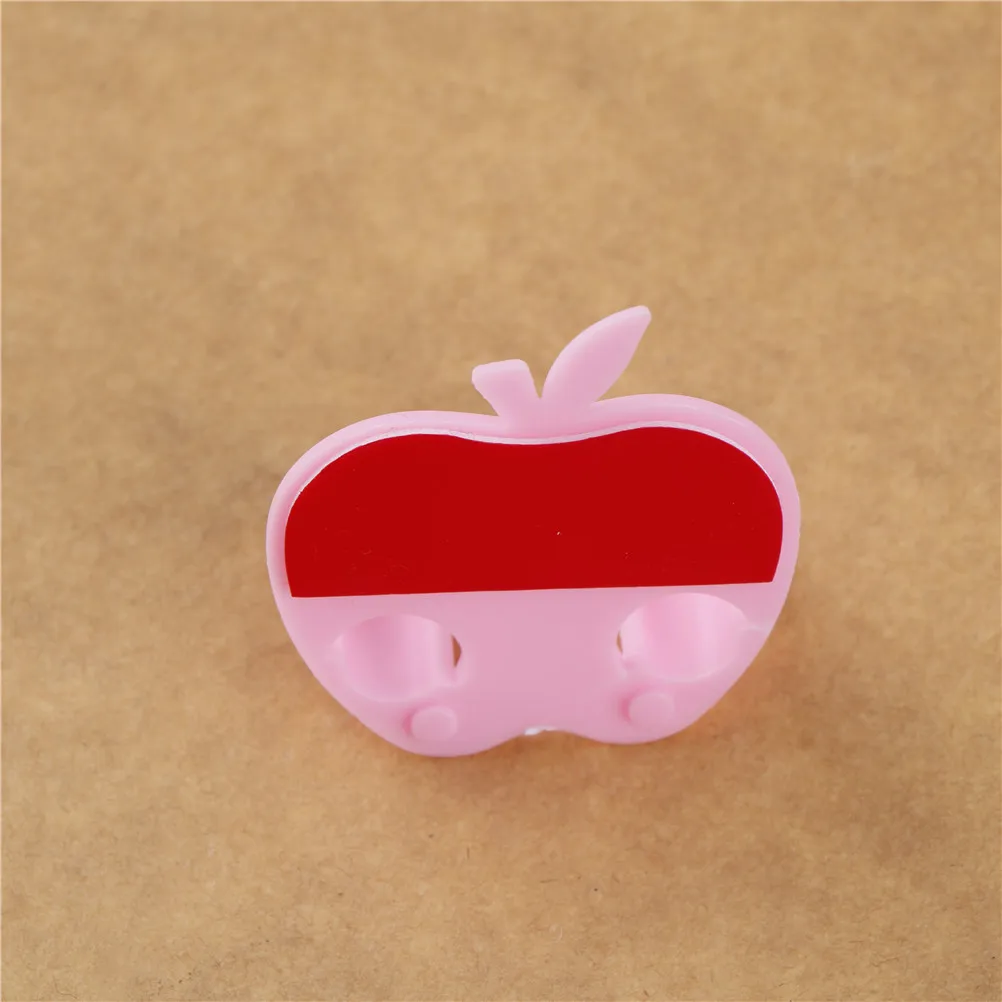 

1Pc Adhesive Sticky Apple Shape Plug Linked Holder Hook Wall Hook Bag Hanger 4.5*4*2cm
