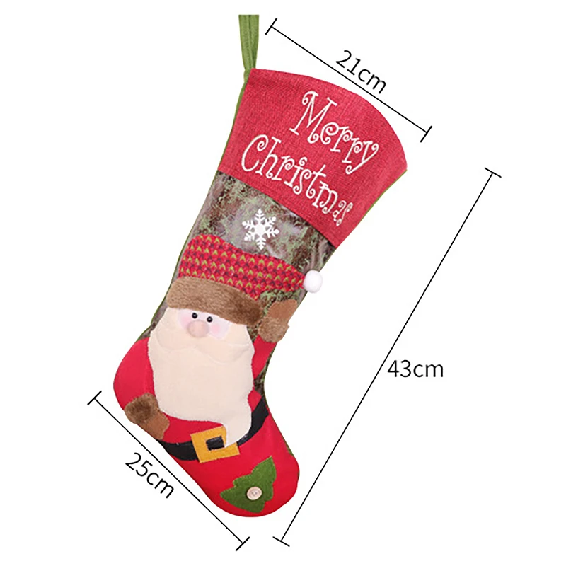 

3 Pcs Christmas Stocking Fireplace Hanging Xmas Stockings Decorations for Family Holiday Season Decor