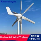 Ветряная турбина с 6 лопастями, 800 Вт, 12 В, 24 В, для домашнего использования