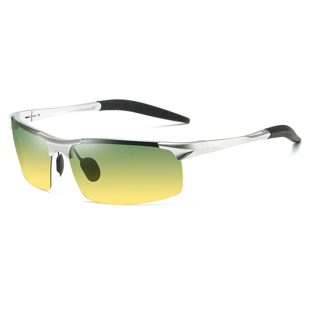 Мужские алюминиевые спортивные очки для вождения дневного и ночного видения