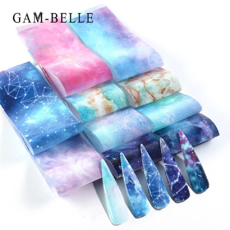 Переводная бумага для ногтей GAM BELLE 10 цветов горячая распродажа наклейка в