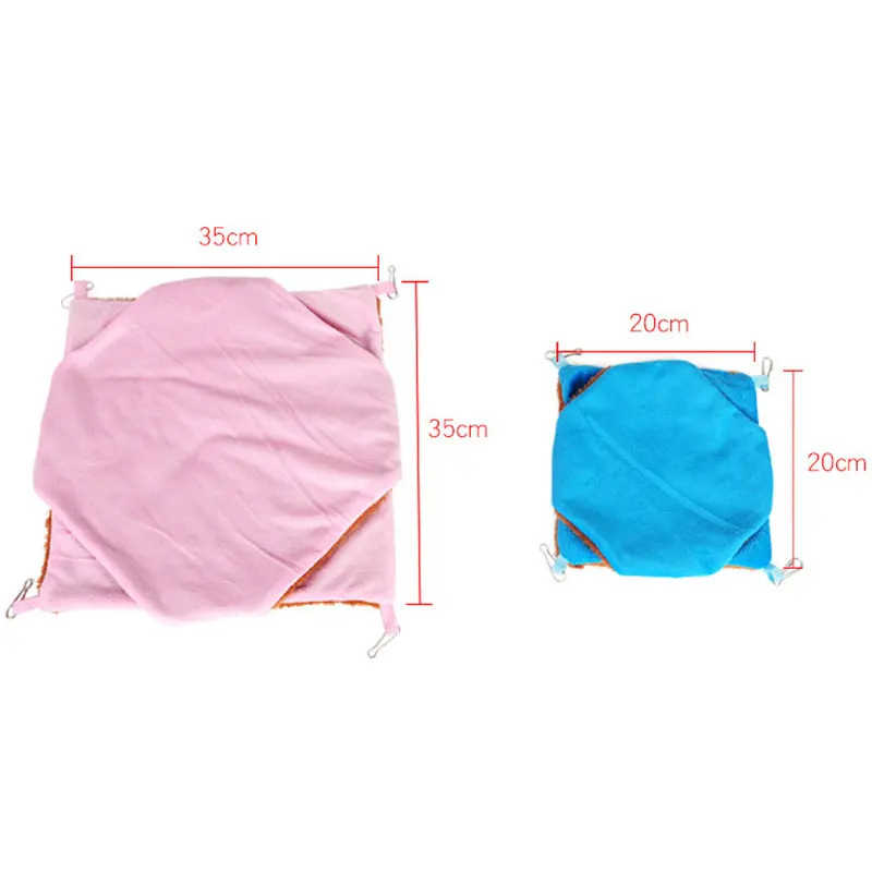 Pet Supplies Double Thick Plush Pet Hammock Two-tier Pet Bed Hamster Hammock Hanging Sleeping Bag Nest Breathable Suspended images - 6