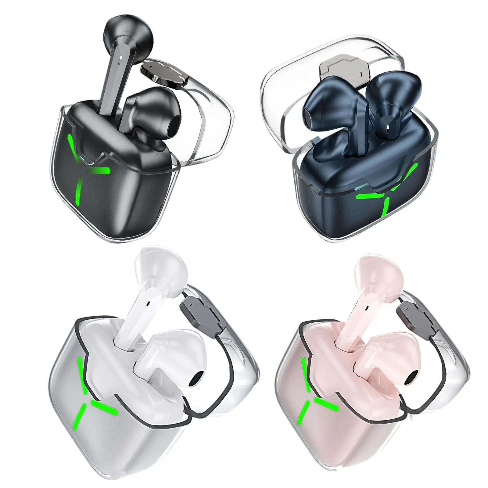 

Bluetooth Earphones Bluetooth 5.2 Wireless Eating Chicken 300mAh HD Stereo in-Ear Sweatproof Mini Headsets for Life Sport Laptop