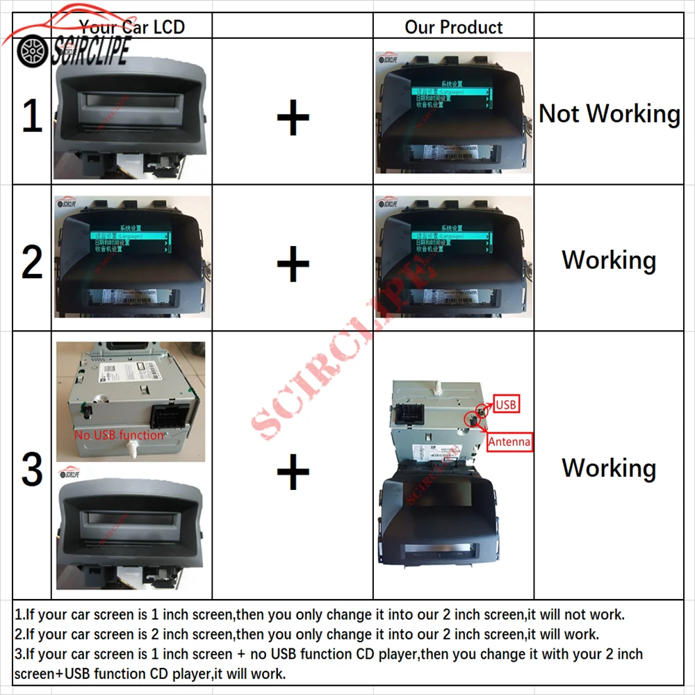8-контактный Iceblue компьютер с ЖК-экраном радио аудио приемник AM FM MP3 USB один CD плеер