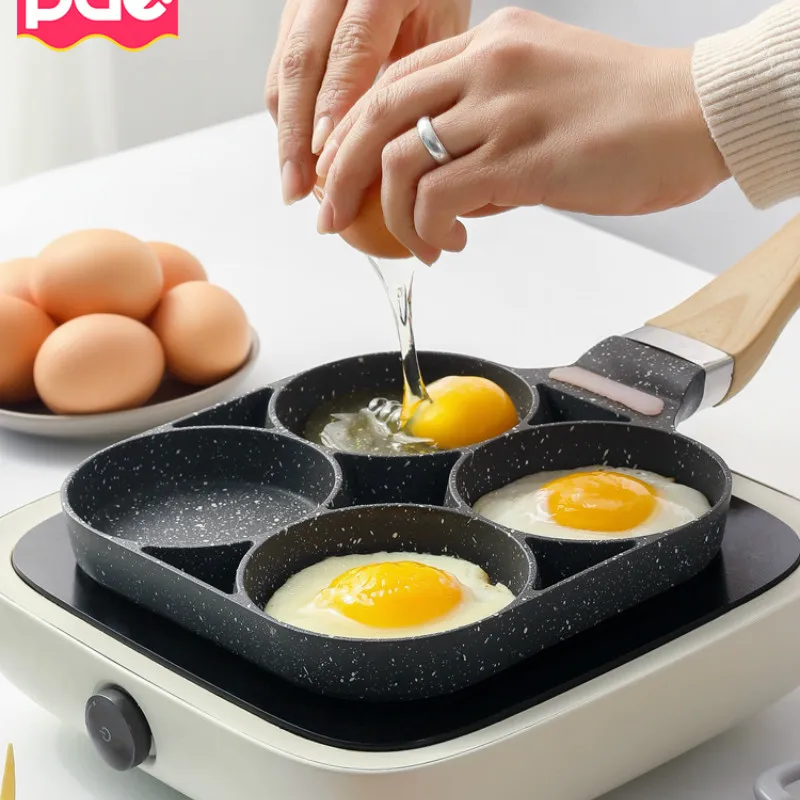 

Кухонные сковородки для стейка, высококачественные толстые антипригарные сковороды для гриля и завтрака, сковородки для яиц из чугуна, ско...