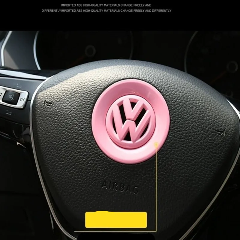

1 car steering wheel Sticker Car Interior pink sticker hole steering wheel decorative Sequin sticker