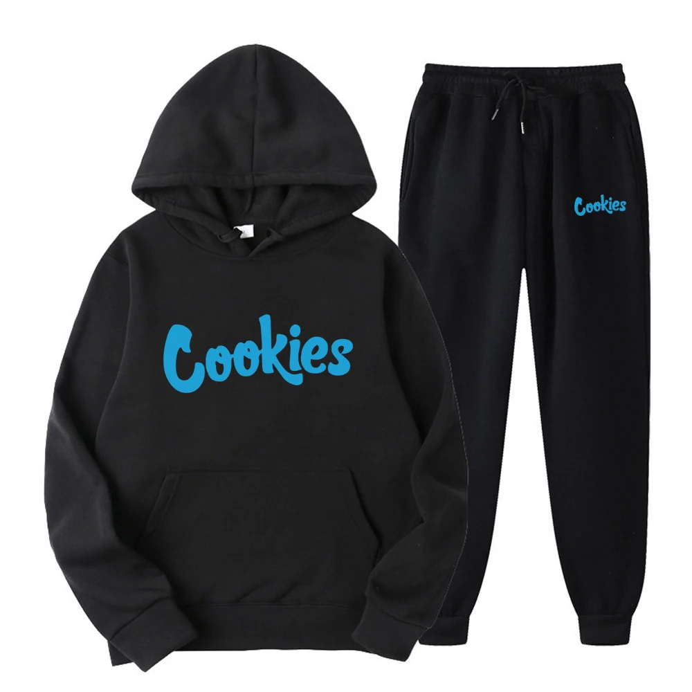 

2-piece Sportswear Suits Mens Hoodies Sweatpants Autumn Winter Fleece Clothes Running Sets Jogging Tracksuit Hooded Pullove