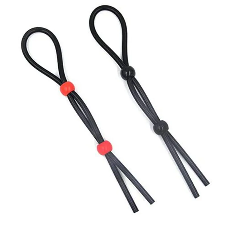 Для мужчин кольцо на пенис Задержка эякуляции регулируемое для члена веревка