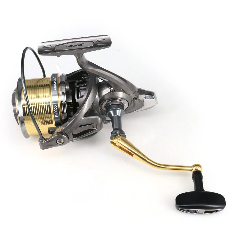 Металлическая катушка с длинным забросом Рыболовные катушки гладкая и большая