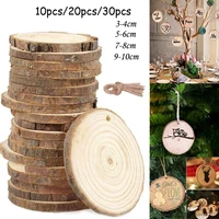 10pcs 20pcs 30pcs wood log slice disc 3 10 cm diy circle round wood disks crafts for wedding christmas party art decoration