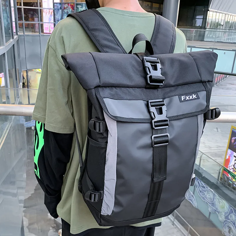 

Trend Men's Backpack Reflective Large Capacity Oxford Waterproof Travel School Backpacks for Teenager Bag DY521