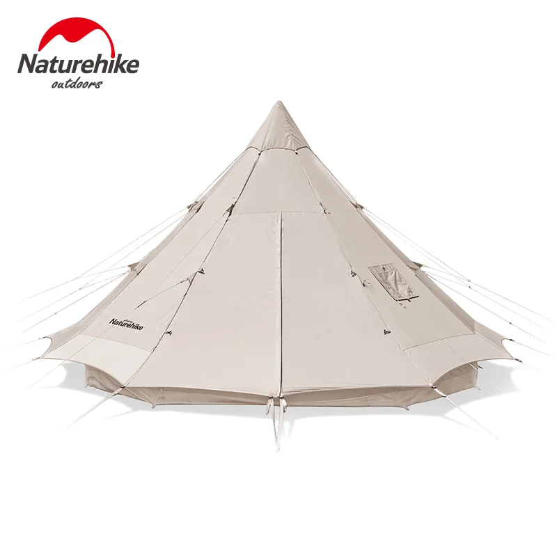 Naturehike Tent Waterproof Cotton Portable Large Pyramid Hiking Teepee Tipi Glamping Tents Outdoor Camping | Спорт и развлечения
