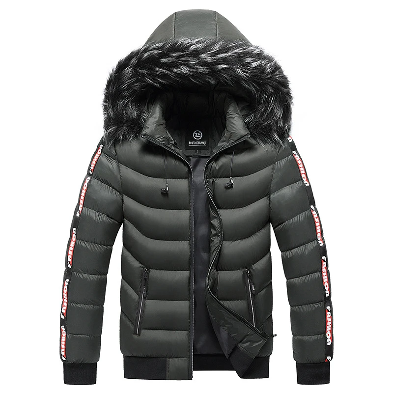 Autumn And Winter Hooded Men's Cotton Padded Jacket Youth Jacket European And American Windproof Cotton Padded Jacket Leisure