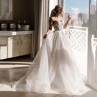Женское свадебное платье без бретелек, с блестками, цвета слоновой кости