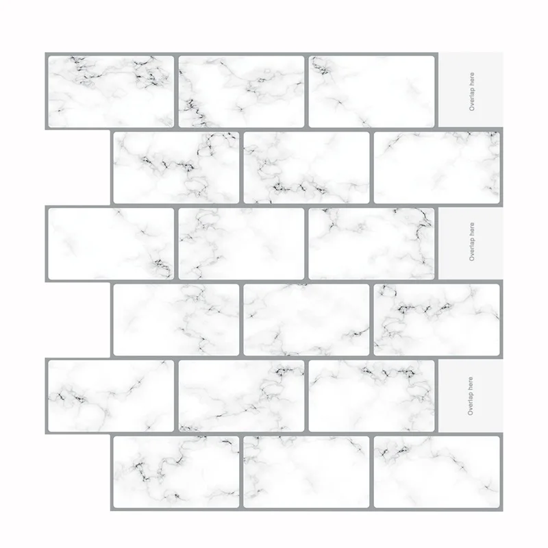 

Self-adhesive marble pattern 3d wallpaper, wall decoration small square brick, epoxy wall sticker, waterproof and stain resistan