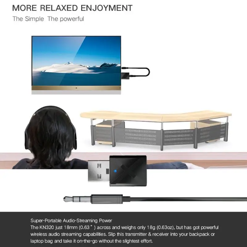 USB интерфейс Bluetooth 5 0 приемный передатчик 2 в 1 для автомобиля и ТВ ter 4 Режимы