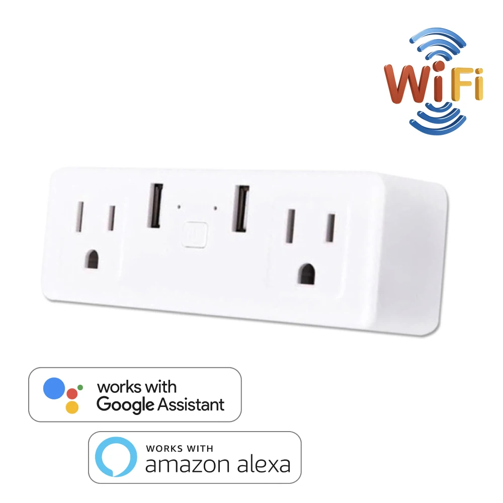 Смарт розетка с двумя USB портами и таймером|Умные розетки| |