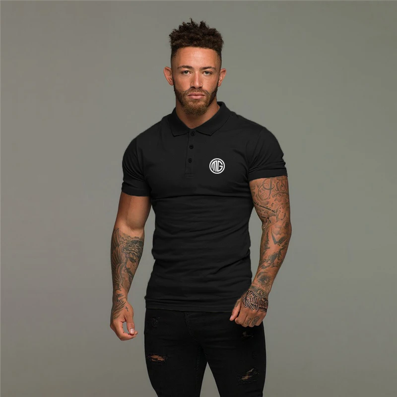 

Brand Casual Fitness Fashion Polo Shirt New Mens Short Sleeve Polo Shirts Cotton Mens Shirts Clothing Trend Sport Polo Shirts