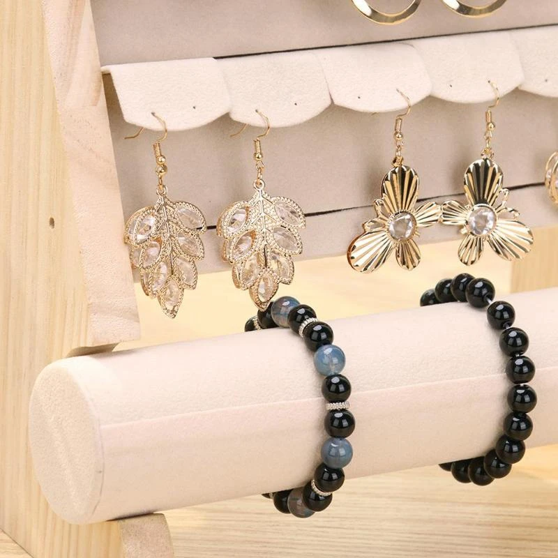 Деревянные ювелирные изделия Органайзер стеллаж для выставки товаров хранения