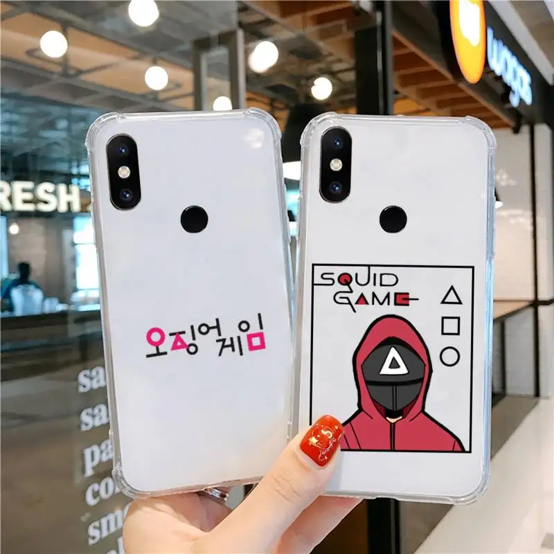 

Squid Game Phone Case Transparent For Xiaomi CC 9 11 MAX3 Mix4 MIX2 6X 8 5x 10S 11 10 X SE lite Pro Huang Junhao Korea TV