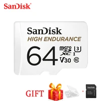 sandisk 100 high endurance video monitoring 32gb 64gb 128gb 256gb microsd card sdhcsdxc class10 tf card for video monitoring