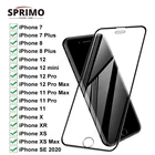 Противоударное защитное стекло 2000D для iPhone 7, 8 Plus, SE, 2020, 12 mini, 11 Pro, XS Max, X, XR