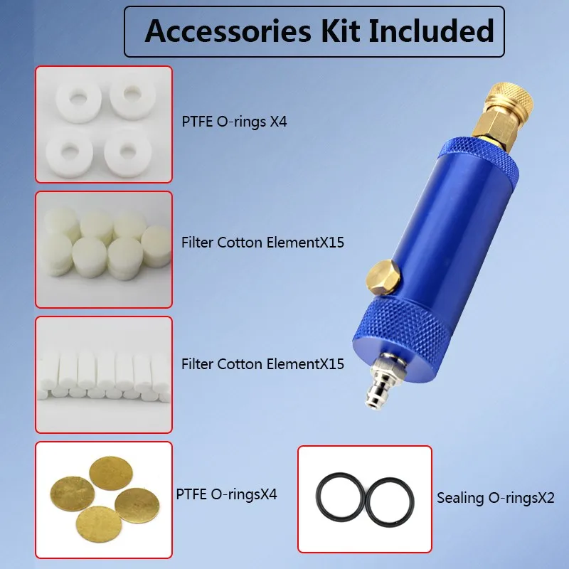 PCP Пейнтбольный ручной насос фильтр с предохранительным клапаном M10x1