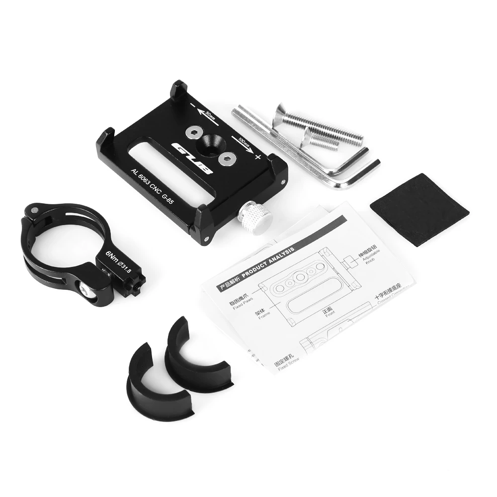 

Bicycle Mobile Phone Bracket Handlebar Adjustable Universal Bicycle Aluminum Alloy Mobile Phone Bracket Bicycle Accessories