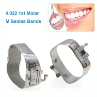 80pcs dental orthodontic 1st molar bands m series prewelded with conv sgl buccal tube roth22lingual sheath with hook 34 39