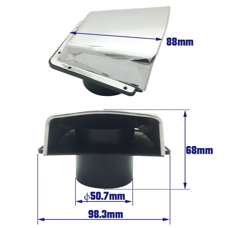 Vent with Nylon Base Marine Stainless Steel 304 Top for Boat Yacht Accessories | Автомобили и мотоциклы