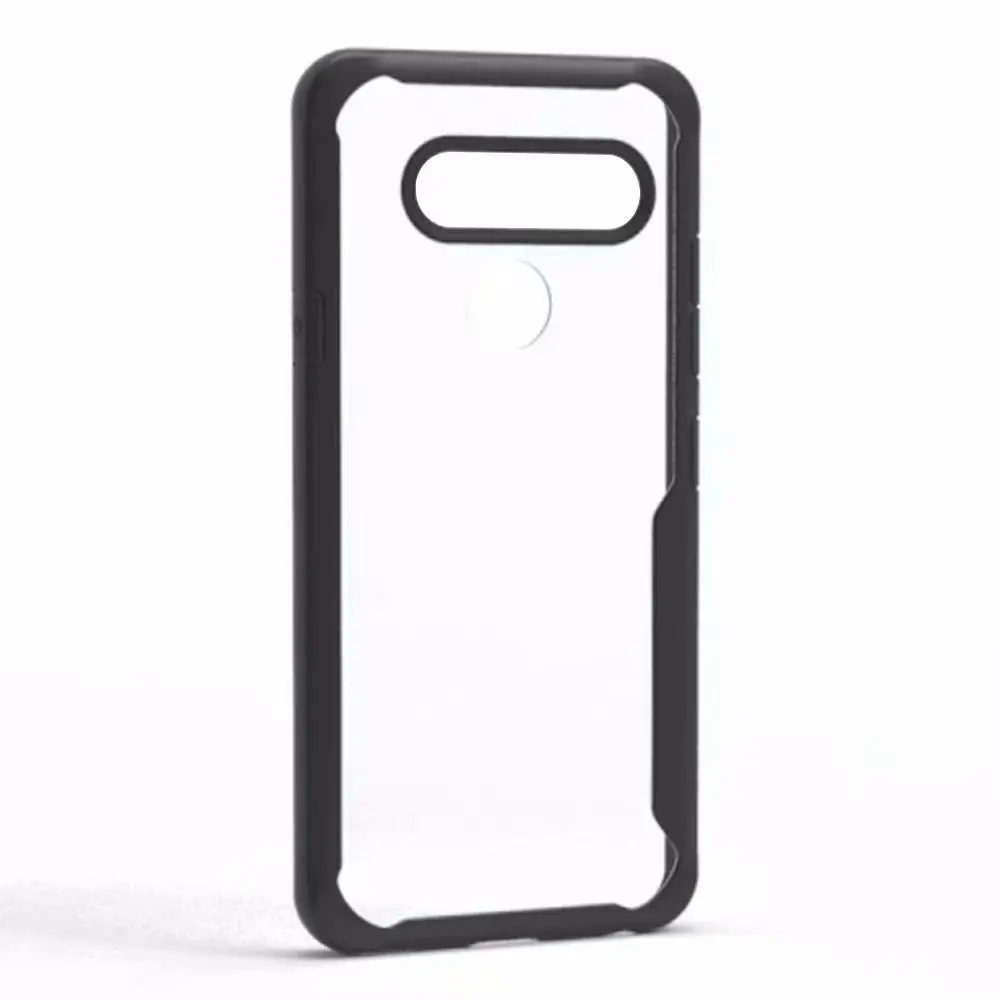 Для LG V40 чехол thinq Мягкий силикон+ прозрачная Броня задняя крышка Funda Capa для LG G7 G710 G7 Fit 6,1 ''противоударный чехол для телефона - Цвет: Black