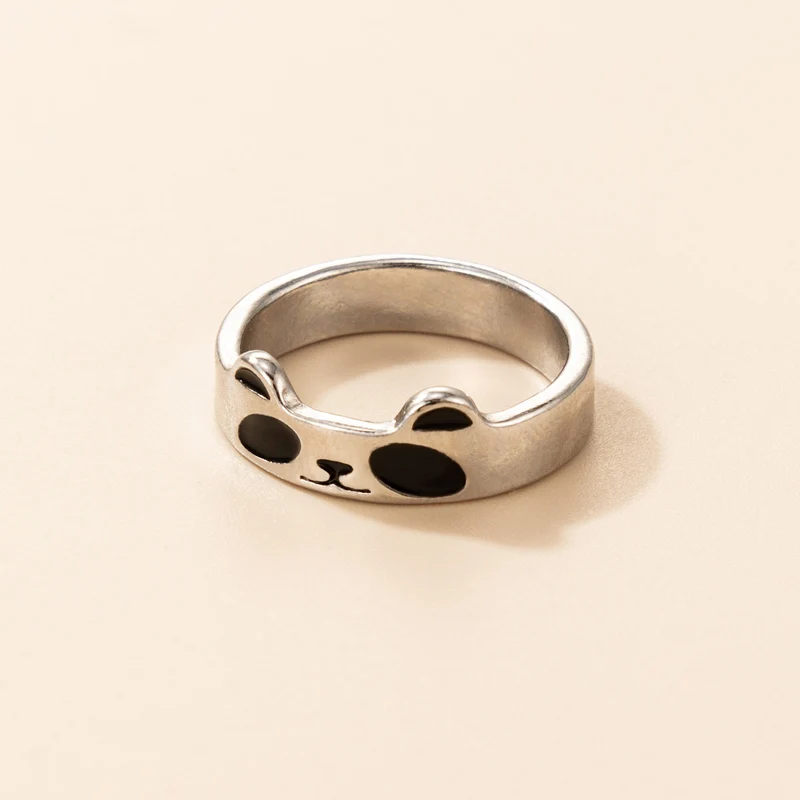 Новинка модное кольцо Tocona в виде милой панды для женщин Женское из