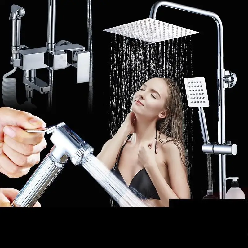 Электрическая панель электрический комплект для душа черный душ Душевая