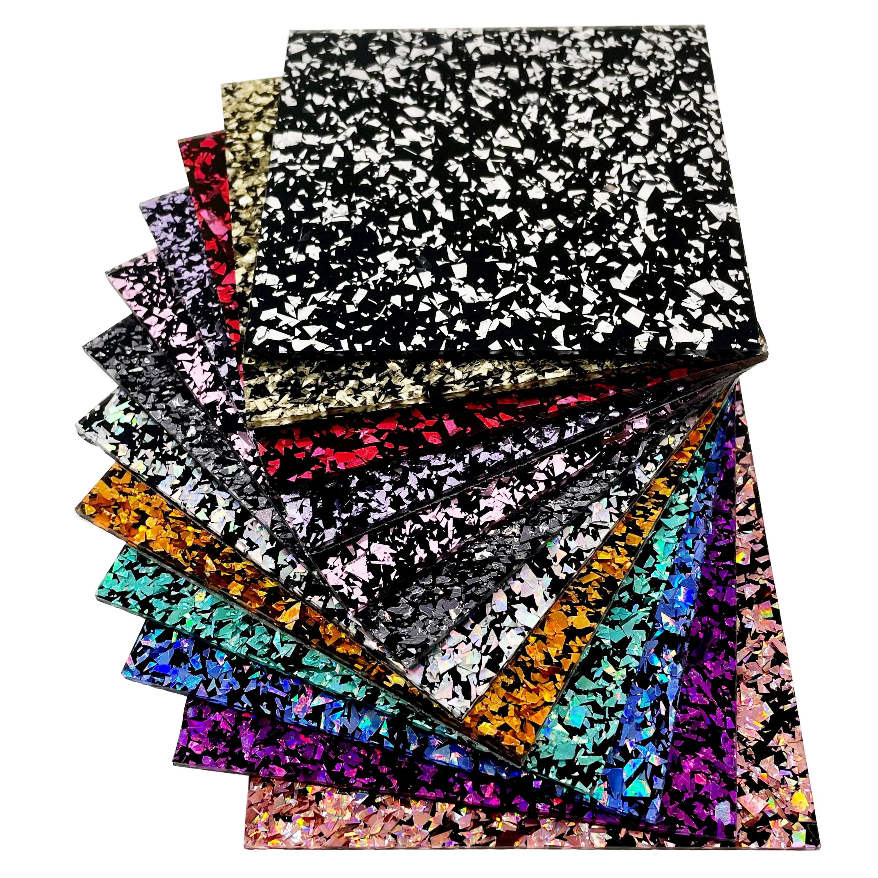 Full Sets of Acrylic 1-Sided Chunky 2.5 Sheets for Jewelries Crafts Art Works Decoration - 12 Colors One Each in 5 Sizes | Дом и сад