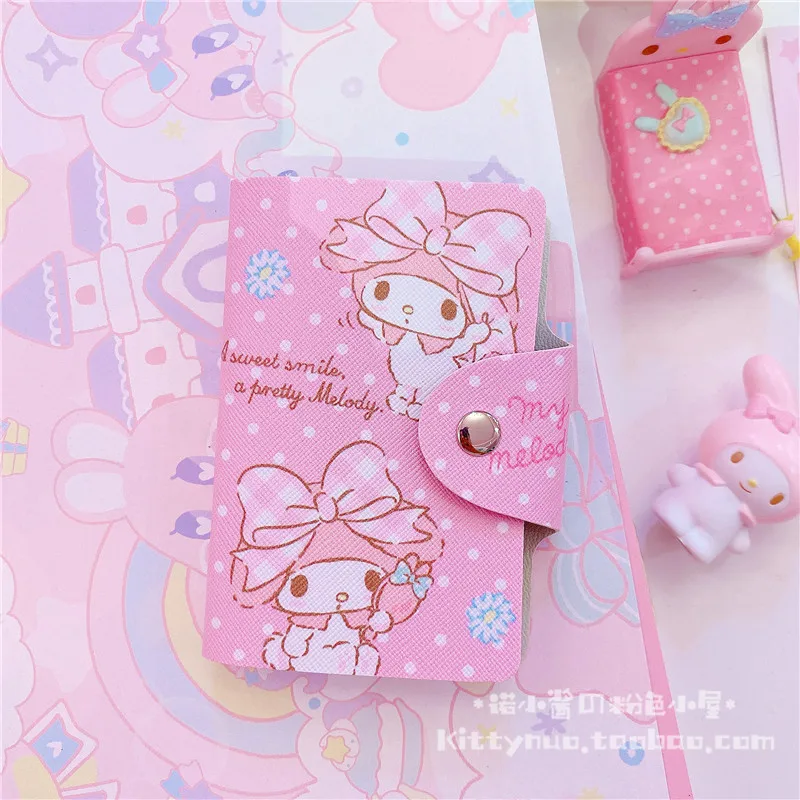 1 шт. прекрасный мультфильм Мелодия Cinnamoroll кредитный держатель для карт для женщин дорожные карты Кошелек из искусственной кожи Пряжка Бизнес ID держатель для карт s