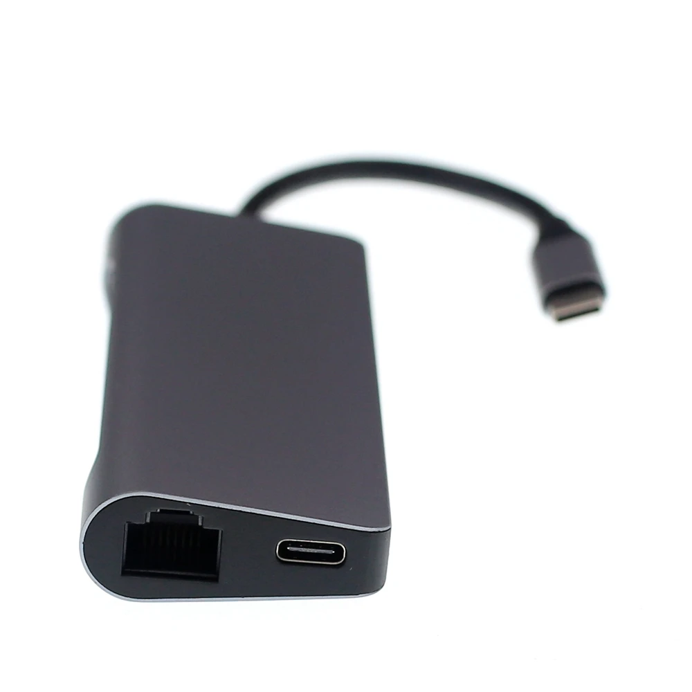 Pingle 7 в 1 USB3.0 концентратор USB-C HDMI 4K гигабитный Ethernet Rj45 адаптер USB SD/TF кардридер для MacBook Pro iPad type-C концентратор Hdmi