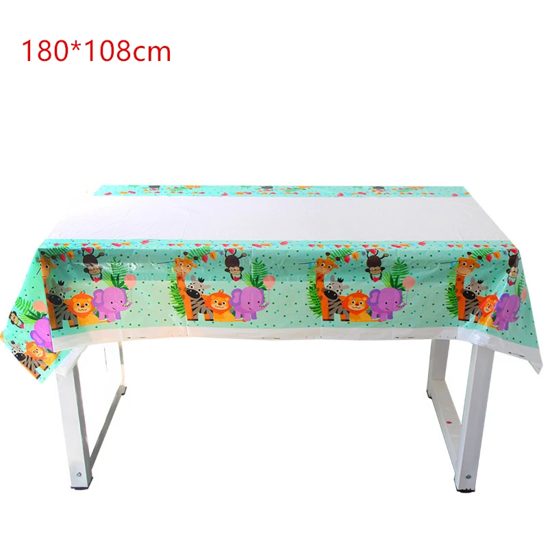 1 шт. одноразовые скатерти в виде животных джунглях для детей|Одноразовая посуда