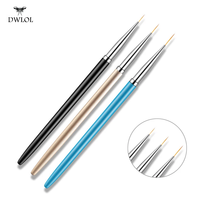 3 шт./компл. лайнер для дизайна ногтей ручка рисования 3D Типсы сделай сам