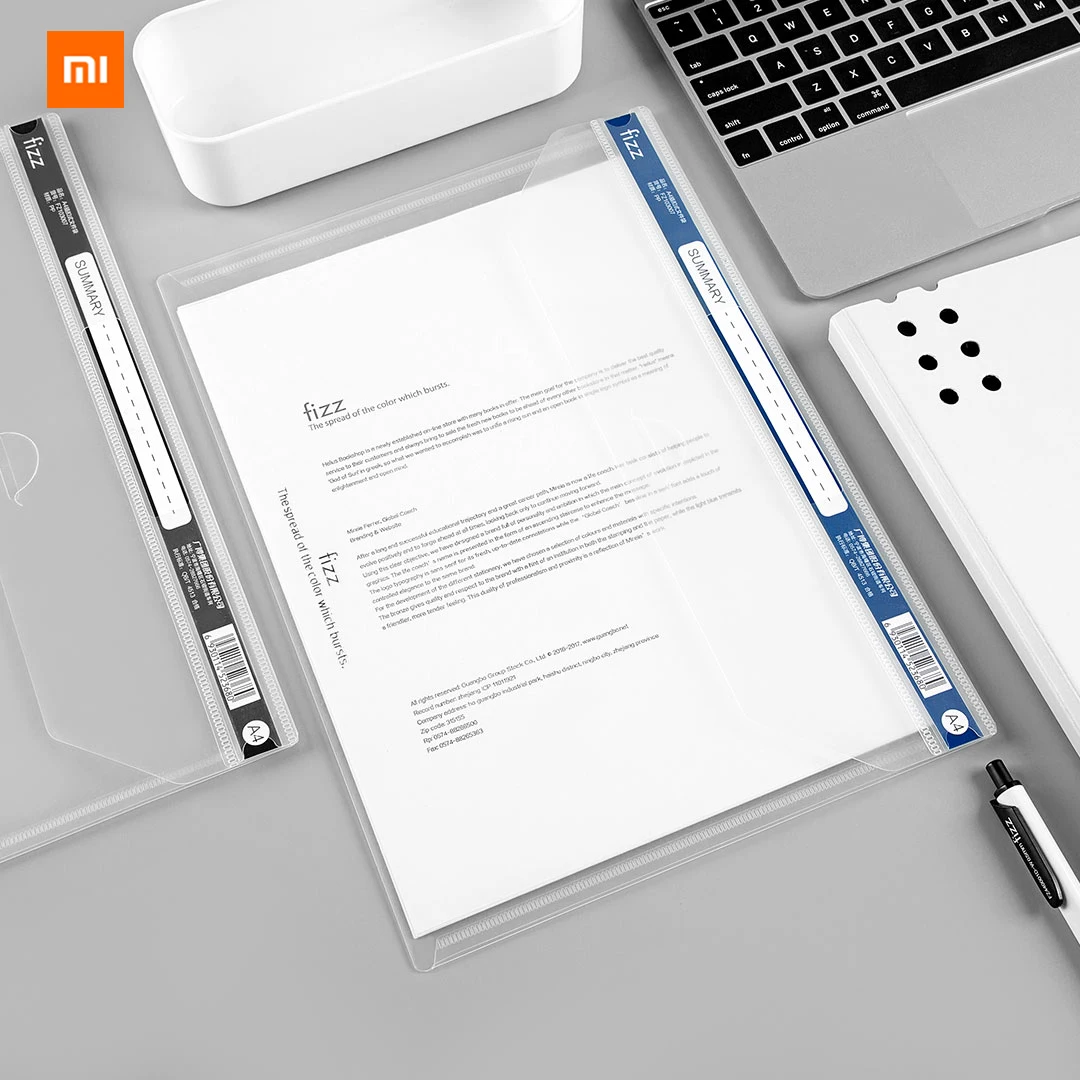 Xiaomi Mijia Youpin Fizz Пряжка типа A4 сумка для файлов(шесть упаковок) помощник по классификации документов