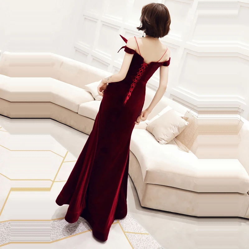 Вечернее платье без рукавов Robe De Soiree с открытой спиной Женские вечерние платья Большие размеры с открытыми плечами элегантные вечерние платья E743