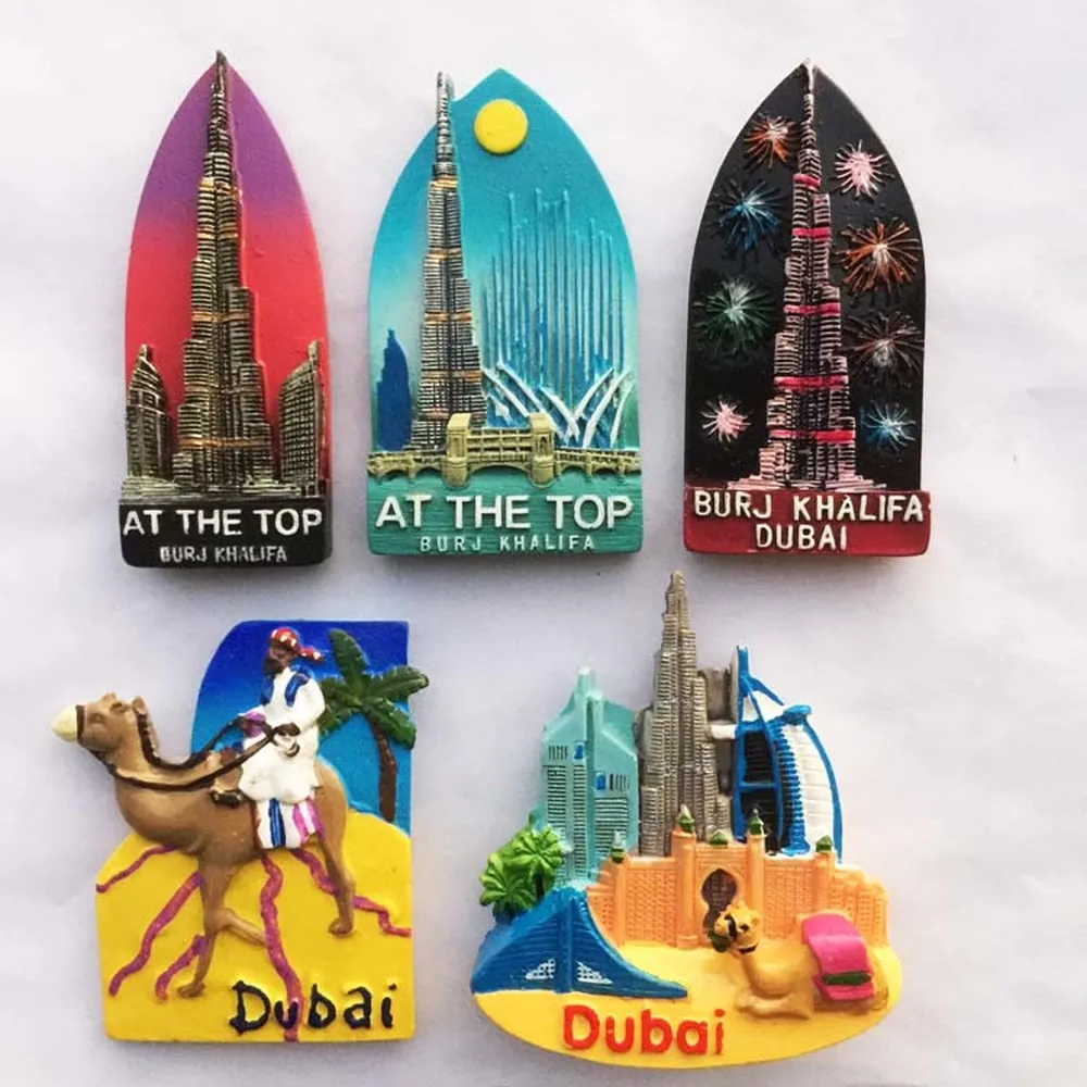 BABELEMI Смола 3D Дубай туристические сувениры магниты на холодильник Burj Khalifa магнит