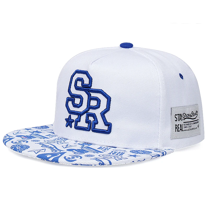 

2020 spring and summer SR flat-brimmed hat outdoor men's baseball cap personality rap hip hop hat fashion wild snapback womenhat