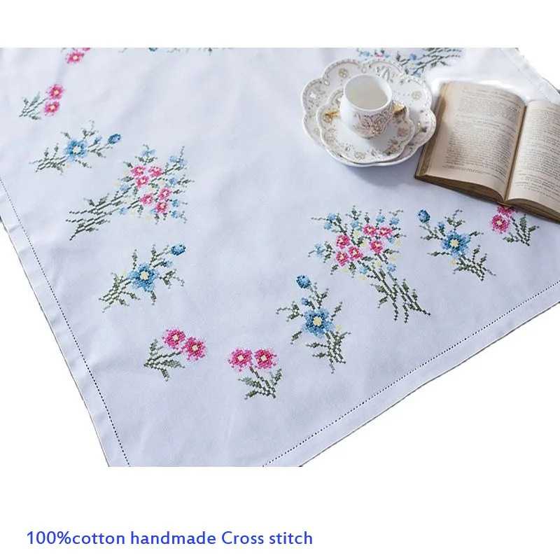 

HOT cotton handmade Cross stitch Lace table place mat pad Cloth placemat cup mug wedding coaster Christmas party doily kitchen