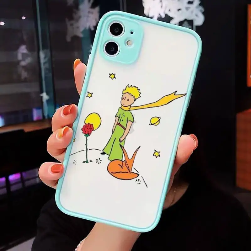 

Little Prince Phone Cases Matte transparent For blue iPhone 12 Mini 11 Pro XR XS Max 7 8 Plus X Back Cover