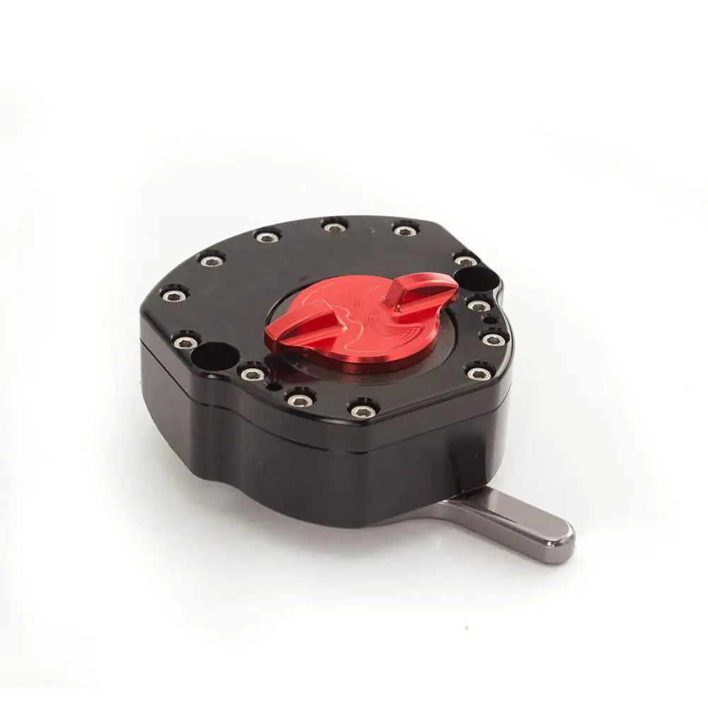 Black RED Универсальный мотоциклетный демпфер руля стабилизатор Кронштейн Поддержка Держатель безопасный контроль для Yamaha YZF R1 R6 R3 R25 FZ1 MT07 MT09 - Цвет: Black RED