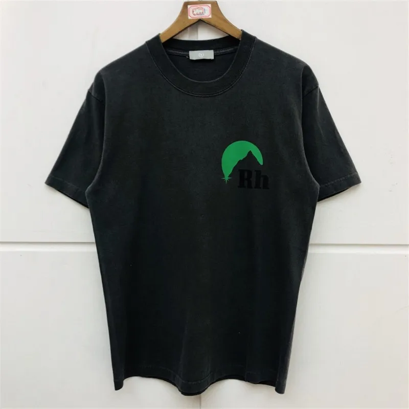 Футболки RHUDE мужские женские Япония высокое качество Rh Hair style логотип принт топ