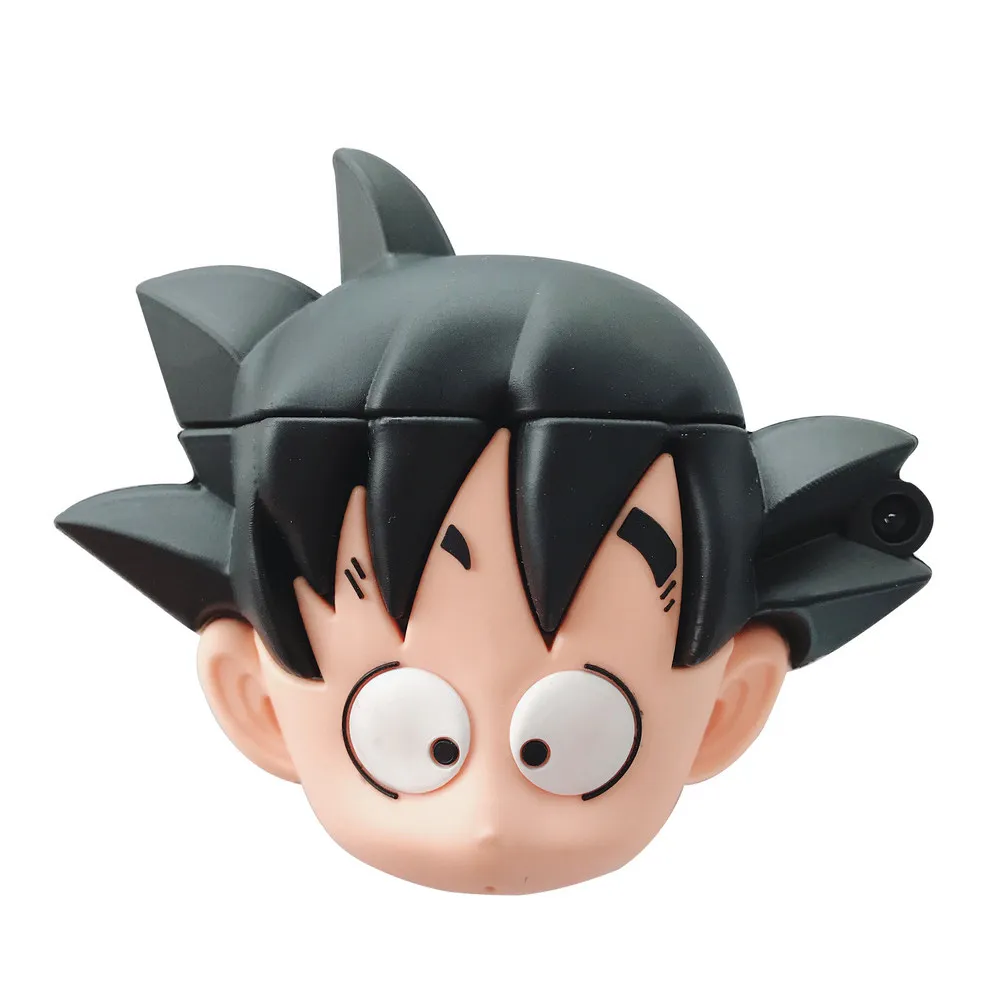 Son Goku Аниме Dragon Ball Son Goku чехол для наушников Мягкий силиконовый чехол для AirPods 1 2 Bluetooth гарнитура зарядная коробка крутые чехлы с крюком - Цвет: Son Goku