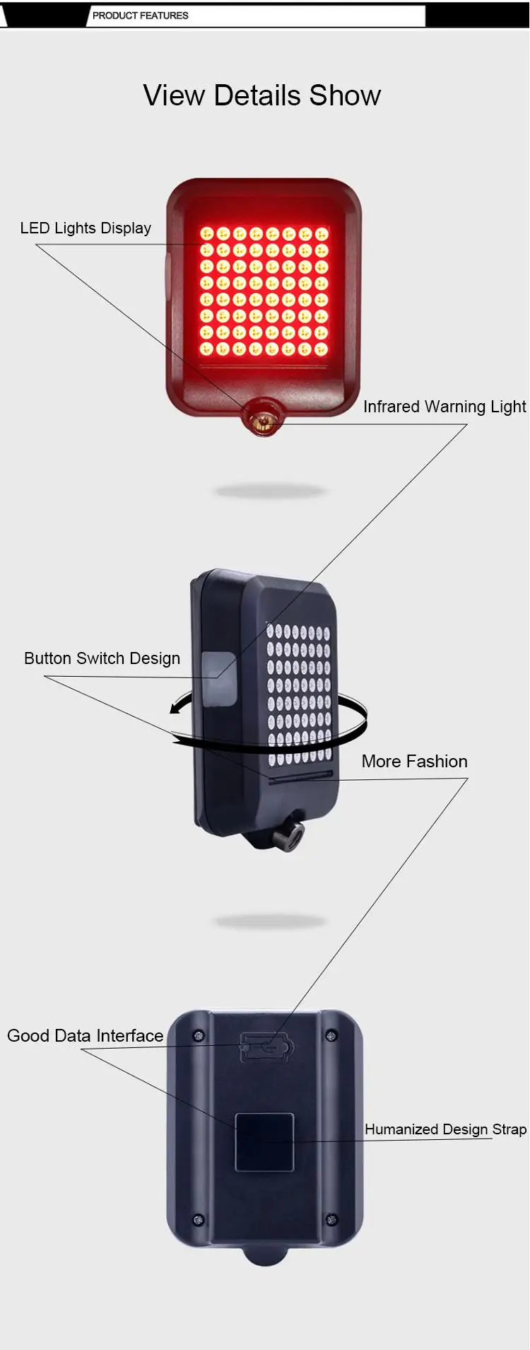 XANES 64 светодиодный 80LM USB Интеллектуальная Автоматическая Индукционная стальная кольцевая Тормозная безопасность велосипедный задний фонарь для езды на велосипеде Автомобильный светодиодный фонарь
